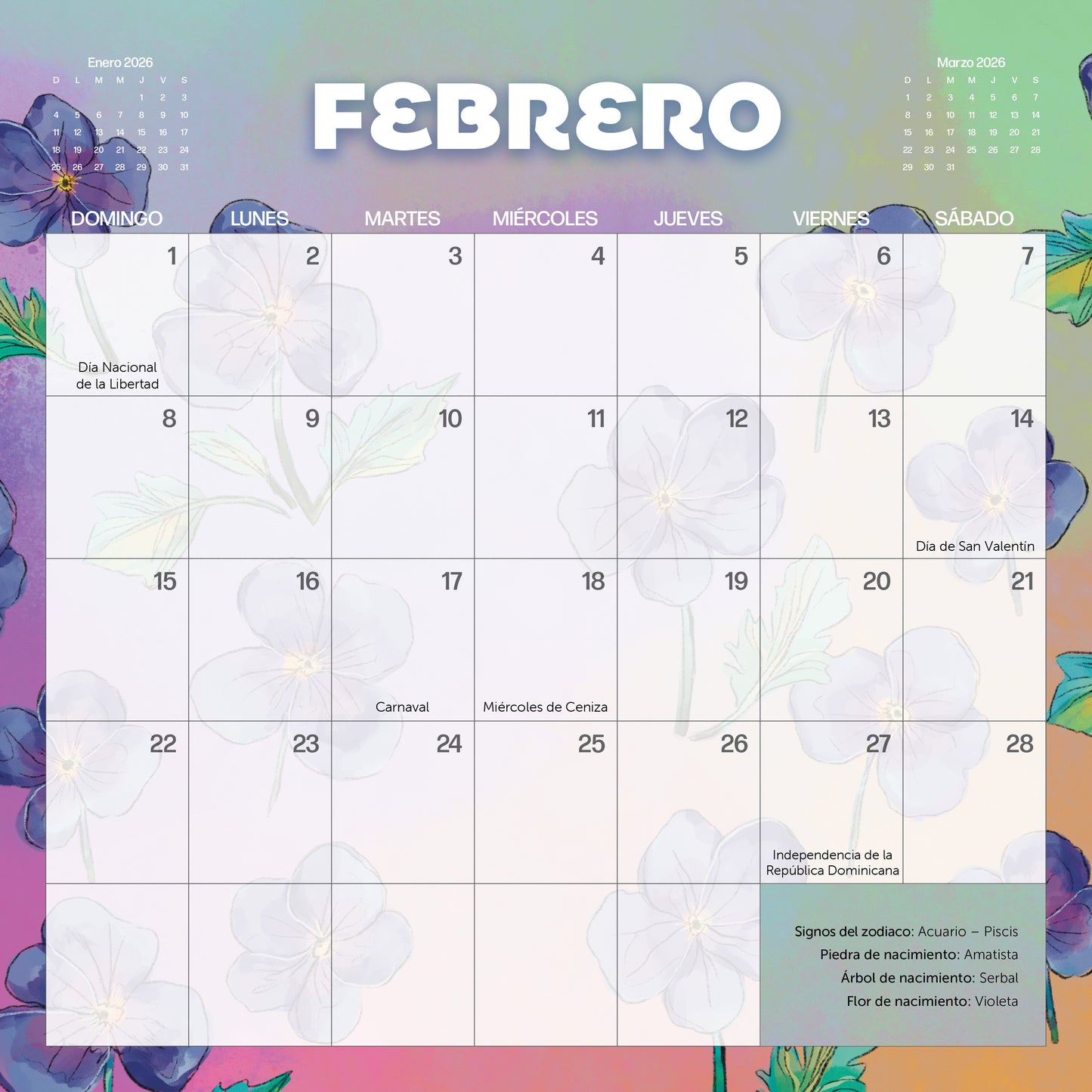 2026 Latina Empowerment Calendar (In Spanish) PRE-ORDER