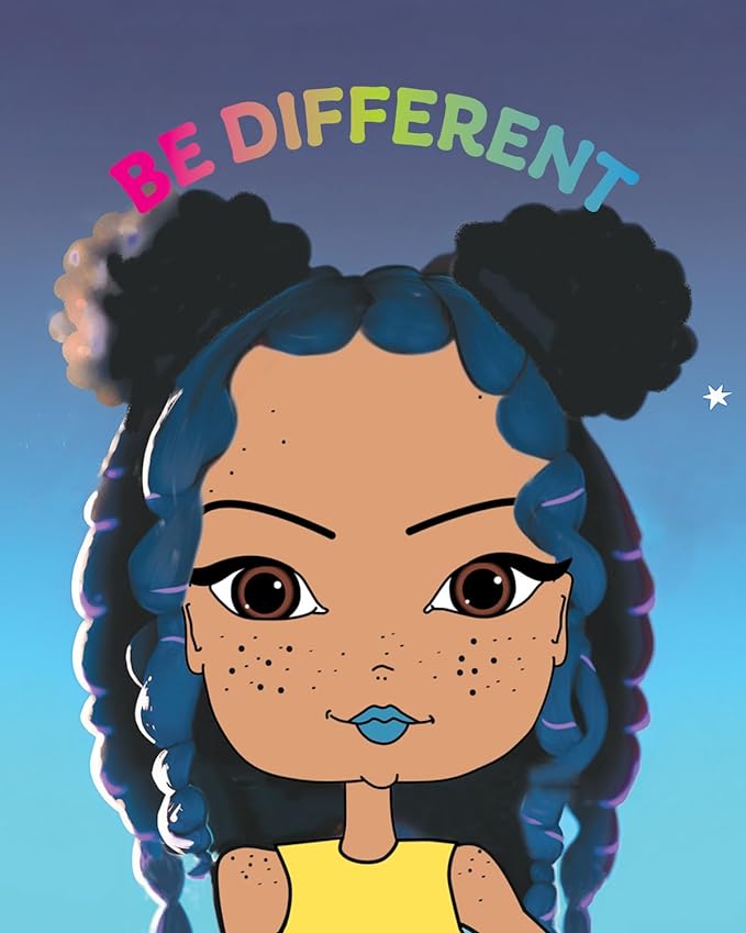 Adorable African American Girl Art Print with Positive Affirmation - 8 x 10 inches