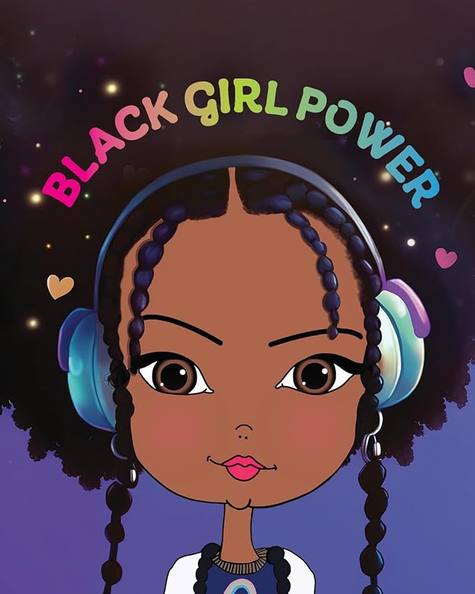 Adorable African American Girl Art Print with Positive Affirmation - 8 x 10 inches