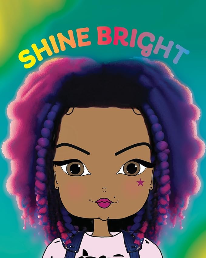 Adorable African American Girl Art Print with Positive Affirmation - 8 x 10 inches