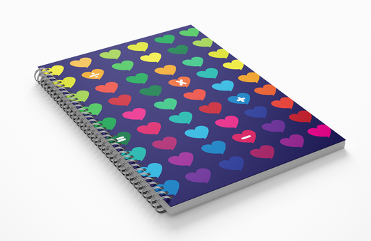 Grid Paper Notebook for Elementary, Middle School Math Homework-Pincurl Girls - Sending Love & Encouragement