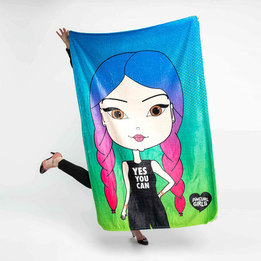 Throw Blanket - Yes You Can-Pincurl Girls - Sending Love & Encouragement