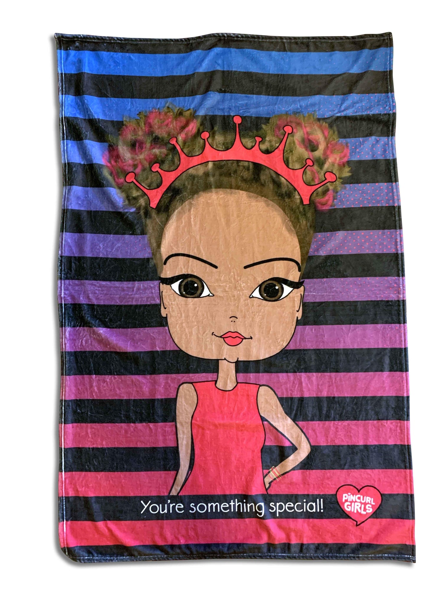 Throw Blanket African American-Pincurl Girls - Sending Love & Encouragement