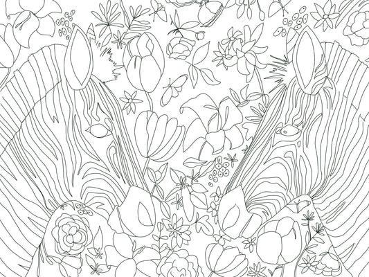 Betsey Johnson’s Safari Digital Coloring Page for ProCreate